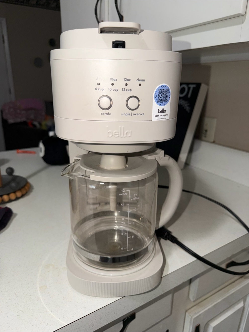 Abella 12-Cup Coffee Maker in Cream